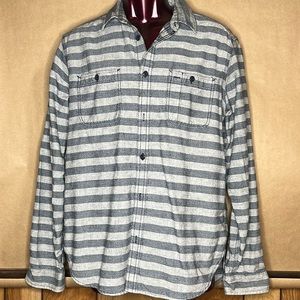 Andy Dufrain GAP 1969 bicolored grey and blue denim like shirt boutique stylish